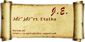 Jójárt Etelka névjegykártya